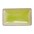 Rect. Platter Golden Green 5"