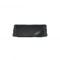 Rect. Platter W/ Triangular Compartment Non-Glare Glaze Black 8"