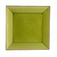 Square Plate Golden Green 9"