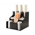 3-Tier Black Cup/Lid Organizer 3-Stack 