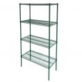 Epoxy Coated Wire Shelving Set 36" x 24" x 72"