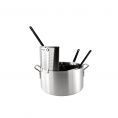 Pasta Cooker 5-PC Set Aluminum Pot with Stainless Steel Inserts