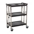3-Tier Foldable Utility Cart 30"L x 16-1/2"W x 36"H