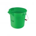 Bucket Round Poly Green 10 qt.