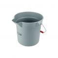Bucket Round Poly Gray 10 qt.