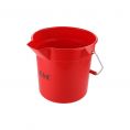 Bucket Round Poly Red 10 qt.