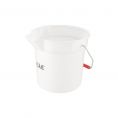 Bucket Round Poly White 10 qt.