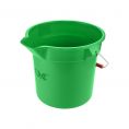 Bucket Round Poly Green 14 qt.