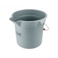 Bucket Round Poly Gray 14 qt.