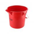 Bucket Round Poly Red 14 qt.