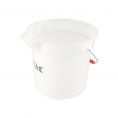 Bucket Round Poly White 14 qt.
