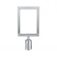 Frame Stanchion Sign Stainless Steel Silver