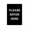 Sign Stanchion PLEASE ENTER HERE