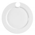 Round Party Plate W/ Wine Glass Hole 9"