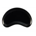 Crescent Shape Salad Plate Black 8 3/4"