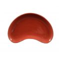 Crescent Shape Salad Plate Red 8 3/4"