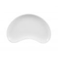 Crescent Shape Salad Plate White 8 3/4"