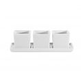 3 Square Bowls 2ozx3 W/ Rect. Tray [Bowl 2" I Tray 7 1/2"]