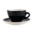 Cup & Saucer Set Black 11oz [Cup 4 1/2" I Saucer 6 1/2"]