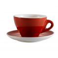 Cup & Saucer Set Red 11oz [Cup 4 1/2" I Saucer 6 1/2"]