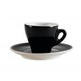 Cup & Saucer Set Black 3.5oz [Cup 2 3/4" I Saucer 4 7/8"]