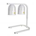 Electric Adjustable Heat Lamp w/ 2 Bulbs Silver