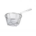 11-1/2"Dia Nickel-Plated Metal Round Fry Basket 1/4" Mesh