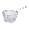 8-1/2"Dia Nickel-Plated Metal Round Fry Basket 1/4" Mesh