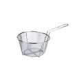 9-1/2"Dia Nickel-Plated Metal Round Fry Basket 1/4" Mesh