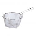 8-1/2"Dia Nickel-Plated Metal Round Fry Basket 1/8" Mesh