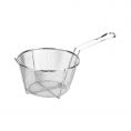 9-1/2"Dia Nickel-Plated Metal Round Fry Basket 1/8" Mesh