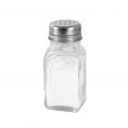 2oz Glass Square Base Shaker W/ SS Mushroom Cap