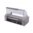 5-Roller Hot Dog Roller Grill Set with Sneeze Guard