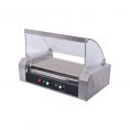 7-Roller Hot Dog Roller Grill Set with Sneeze Guard