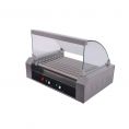 9-Roller Hot Dog Roller Grill Set with Sneeze Guard