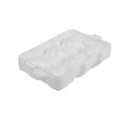 Tray Ice Cube 6-Comprt. PP White Round W/ Lid 