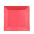 Square Plate Red 8"