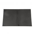 2-Panel Faux Leather Menu Cover Letter Size 8-1/2" x 11" Black