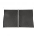 2-Panel Faux Leather Menu Cover Letter Size 8-1/2" x 11" Gray