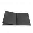 4-Panel Faux Leather Menu Cover Letter Size 8-1/2" x 11" Black