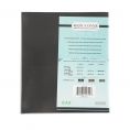4-Panel Faux Leather Menu Cover Letter Size 8-1/2" x 11" Black