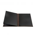 4-Panel Faux Leather Menu Cover Letter Size 8-1/2" x 11" Brown