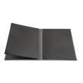 4-Panel Faux Leather Menu Cover Letter Size 8-1/2" x 11" Gray
