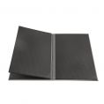 4-Panel Faux Leather Menu Cover Legal Size 8-1/2" x 14" Gray