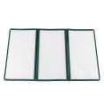 3-Pocket Menu Cover 8-1/2" x 11" Green