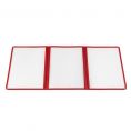 3-Pocket Menu Cover 8-1/2" x 11" Red