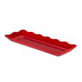 Platter Rect. Scallop Edge Red 13-1/2"x5-1/4"