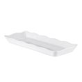 Platter Rect. Scallop Edge White 14"x5-3/4"