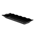 Platter Rect. Scallop Edge Black 17-1/2"x6-3/4"