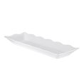 Platter Rect. Scallop Edge White 17-1/2"x6-3/4"